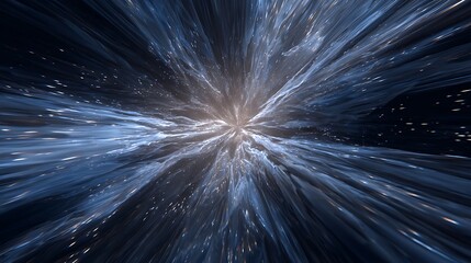 Wall Mural - a mesmerizing abstract space tunnel with a warp speed effect, transporting viewers through a cosmic 