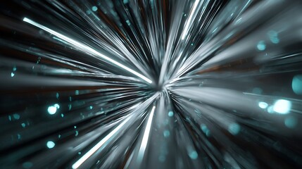 Wall Mural - abstract light tunnel with high speed motion blur effect, creating a futuristic and dynamic backgrou