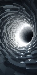 Wall Mural - abstract tunnel background with a geometric pattern, creating a sense of depth and perspective, idea