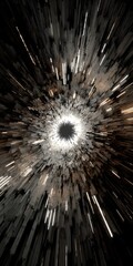 Wall Mural - abstract black and white vortex with radial light beams creates a dynamic and visually striking comp