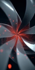 Canvas Print - abstract flower design with swirling petals and a blurred motion effect, creating a modern and artis
