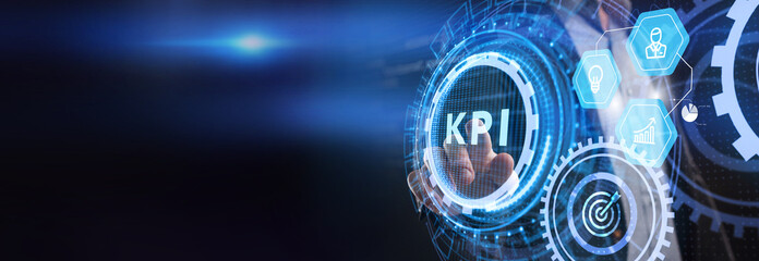 Wall Mural - KPI Key Performance Indicator for Business Concept. Business, Technology, Internet and network concept.