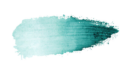 Wall Mural - translucent teal brush stroke on a clean background artistic design element, suitable for graphic
