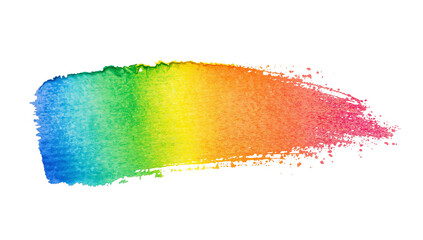 Wall Mural - vibrant spectrum of hues, a vivid stroke of brushwork in an expressive rainbow palette against a
