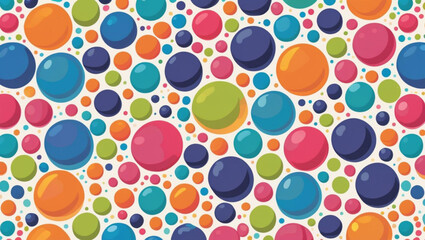 Wall Mural - Colorful Bubbles Pattern