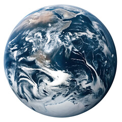 Wall Mural - A single colorful cartoon planet from outer space isolated on a transparent background png