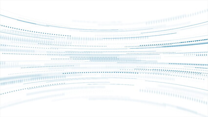 Wall Mural - Futuristic abstract minimal background with curved lines and dots