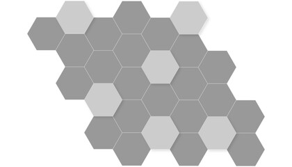 Wall Mural - geometric technology white and grey hexagon background. abstract vector illustration science technol