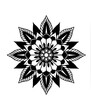 © SilhouetteStudioArt - Black and white mandala isolated on white background