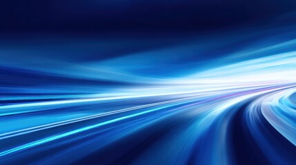 Wall Mural - abstract blue light trails creating a dynamic sense of motion with a smooth gradient background