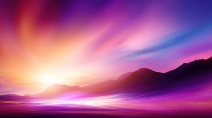 Wall Mural - vibrant sunset over majestic mountains with swirling clouds and colorful sky reflecting tranquility
