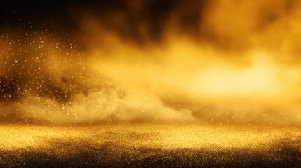 Wall Mural - golden mist enveloping a serene landscape at dusk, creating a magical ambiance with soft light