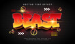 © Niestart Creation - 3d Beast Elegant Glowing Vector Text Effect. Suitable for Tittle Design Event.