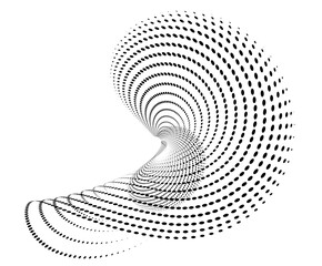 Wall Mural - abstract spiral design element isolated on white background of twist lines. jpg black waves with lin