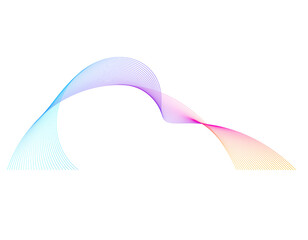 Wall Mural - design elements on white background isolated. creative art. abstract wavy stripes. colors lines crea