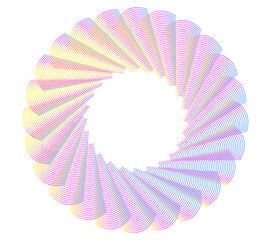 Wall Mural - design elements. wave glittering rainbow lines. abstract glow wavy sign on white background isolated