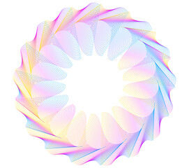 Wall Mural - design elements. wave glittering rainbow lines. abstract glow wavy sign on white background isolated