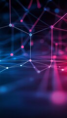 Canvas Print - futuristic abstract technology background with polygonal grid and high-tech network design elements
