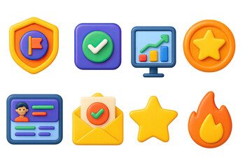 Set of icons for a computer program