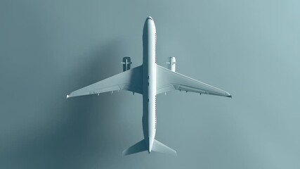Wall Mural - airplane on a gray background, perfect for use in presentations, reports or social media posts