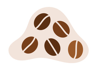 Wall Mural - coffee beans symbol. design element. vector illustration