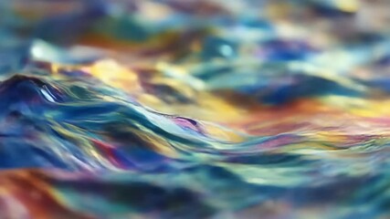 Wall Mural - colorful abstract waves with liquid flow in vibrant patterns