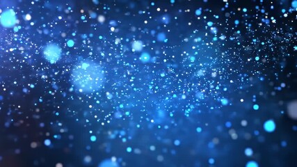 Wall Mural - beautiful blue abstract background with sparkling particles effect