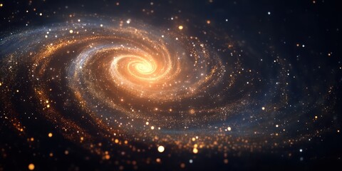Wall Mural - Abstract spiral galaxy in deep space