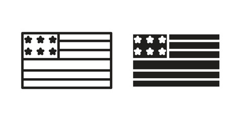 Wall Mural - USA flag icon