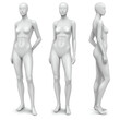© Gofox - Female mannequin models in underwear/athletic wear. Three-quarters profile view of a female mannequin, posing in studio, fashion photography/retail use.