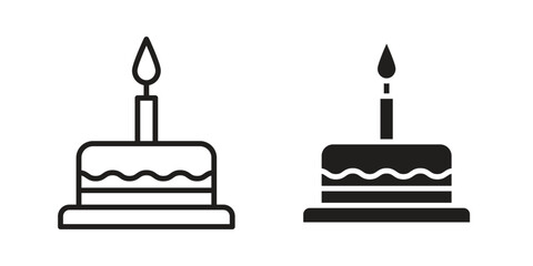 Wall Mural - Cake birthday icon