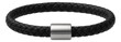 © studioworkstock - Woven leather bracelet with a minimalist steel slider bead