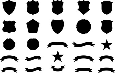 awards & badges: silhouette vector collection
