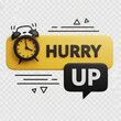 © DediGalihWisnumurti - Urgent Call to Action: 3D Rendered 'Hurry Up' with Alarm Clock Icon