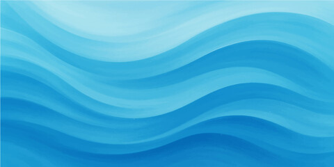 Wall Mural - Abstract blue flowing water lines and wave design on a vibrant texture background