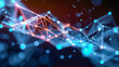 © Bolbik - Abstract glowing network of interconnected nodes and lines in blue and orange, symbolizing technology, data, and connectivity