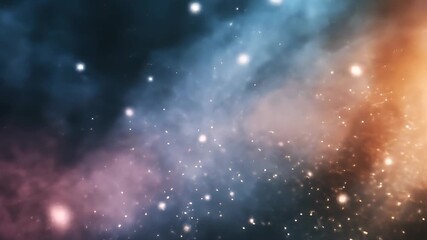 Wall Mural - abstract cosmic background with colorful light and particle effects