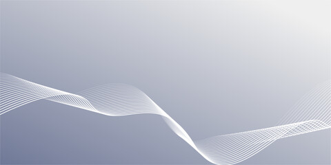 Wall Mural - futuristic gray white abstract background with shining wave lines pattern for banner, wallpaper, cov