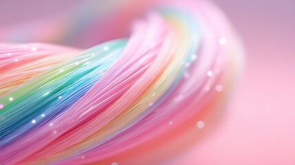 Wall Mural - Abstract swirling rainbow colors.