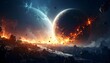 © MHC_Design - birth of the universe concept, planets colliding
