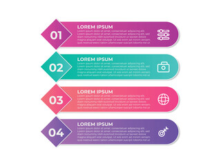 Wall Mural - infographics design template, business concept with 4 steps or options, can be used for workflow lay