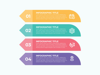 Wall Mural - business infographics template. timeline with 4 steps, options. can be used for workflow diagram, in