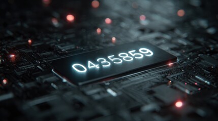 Data processing event digital circuit board visual content futuristic environment close-up view technology concept