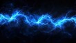 © Andrii - Abstract Blue Lightning On Black: A Powerful Charge Of Energy With Thunderous Shocks And Lightning Blitz, Sparking A Storm Of Flash And Thunder.