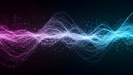 Wall Mural - Glowing energy wave background, digital art