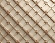© Pete - Elegant beige lattice design with intricate floral motifs on neutral background. Decorative texture features repeating geometric pattern with subtle gold accent. Ideal for interior design, wallpaper,