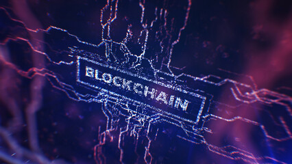 blockchain technology futuristic digital network concept for cryptocurrency and data security
