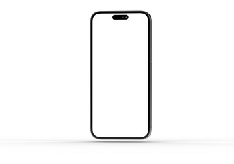 High-quality image of a modern smartphone with a blank screen, perfect for app presentations or website mockups.