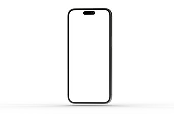 High-quality image of a modern smartphone with a blank screen, perfect for app presentations or website mockups.