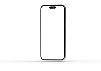 High-quality image of a modern smartphone with a blank screen, perfect for app presentations or website mockups.